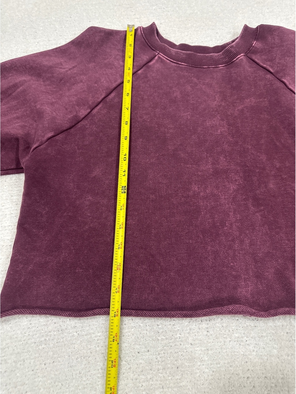 JoyLab Women's XS Burgundy Cropped Sweatshirt - Picture 3 of 6
